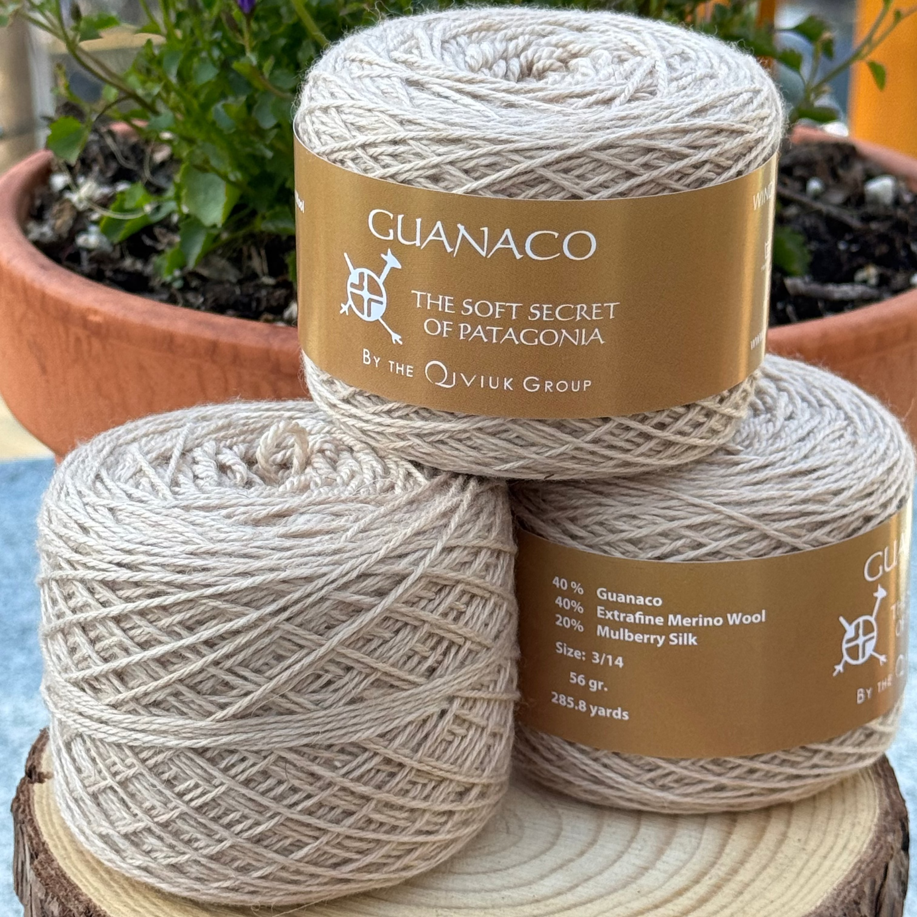 Guanaco Blend SPORT WEIGHT: Guanaco, Merino and Silk Yarn
