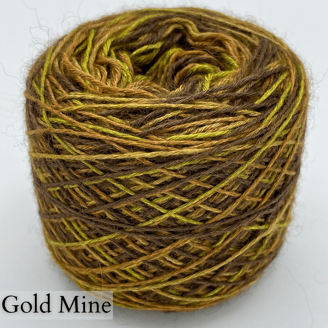Bison Variegated Blend: Bison and Silk Yarn