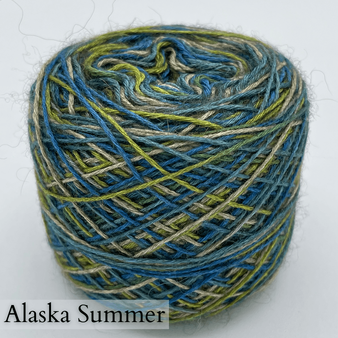 Bison Variegated Blend: Bison and Silk Yarn