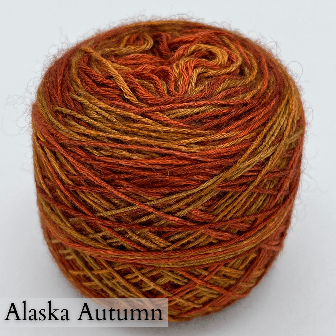 Bison Variegated Blend: Bison and Silk Yarn