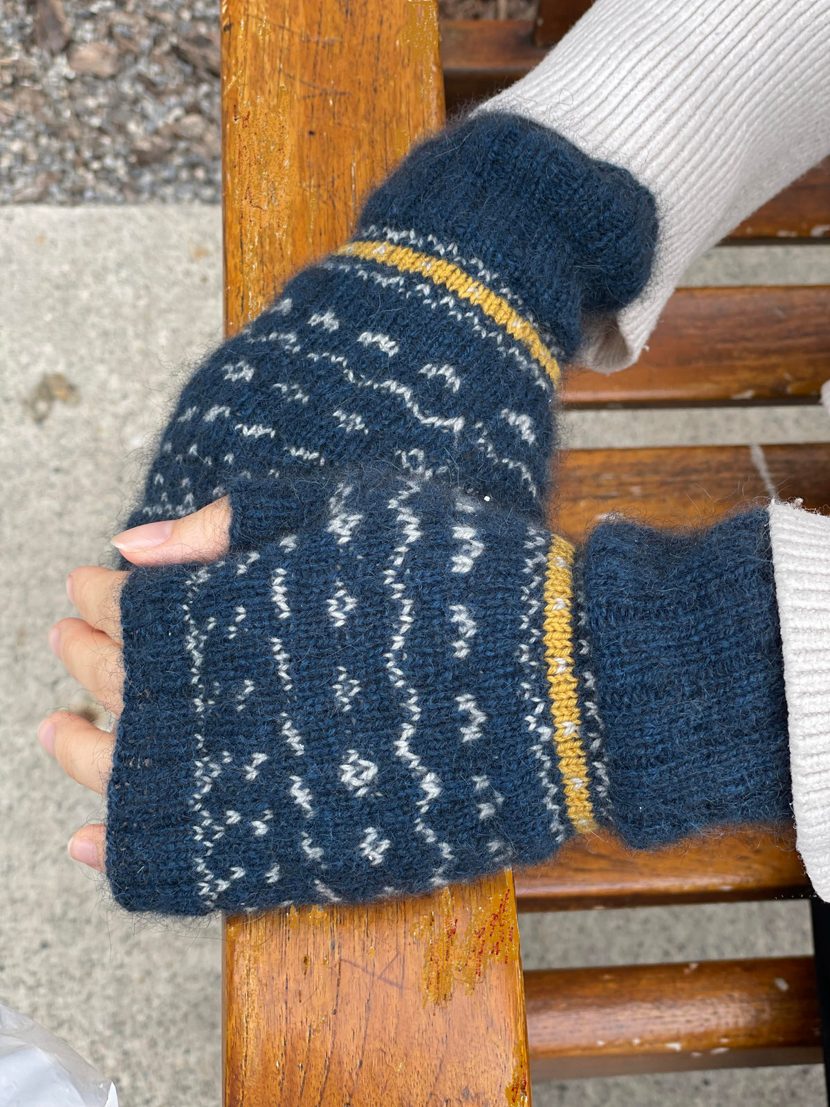 Fingerless Leather Gloves, XX Large - Brush Creek Wool Works