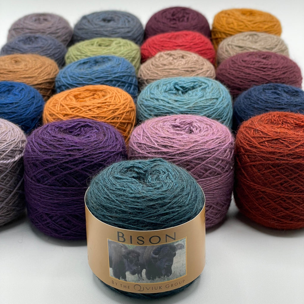 Bison Variegated Blend: Bison and Silk Yarn