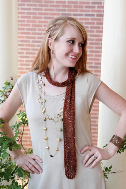 Floating Bead Lace Scarf Pattern